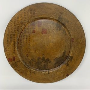 Pier 1 Imports Asian Theme Tray Plate Brown